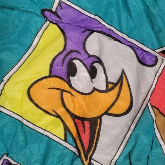 Vintage 90s Warner Bros Looney Tunes Sleeping Bag 1993 Bugs Taz Daffy Yosemite - Picture 4 of 15